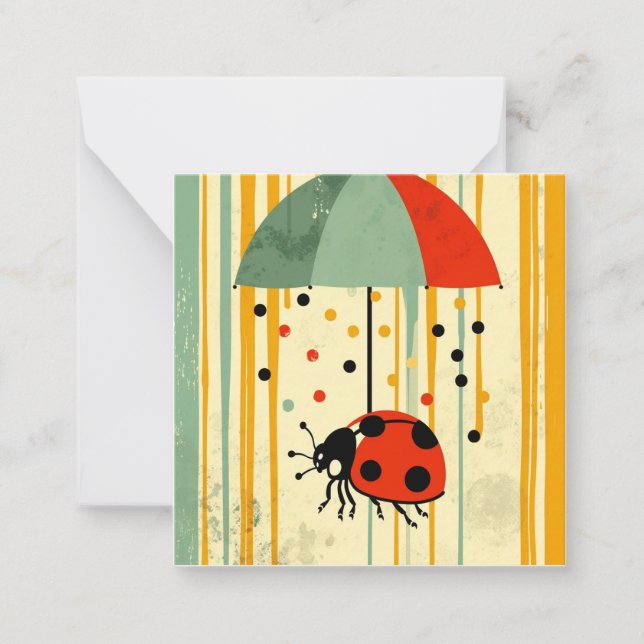 Drizzle & Delights: A Sprinkle of  Ladybug Joy Card (Front)