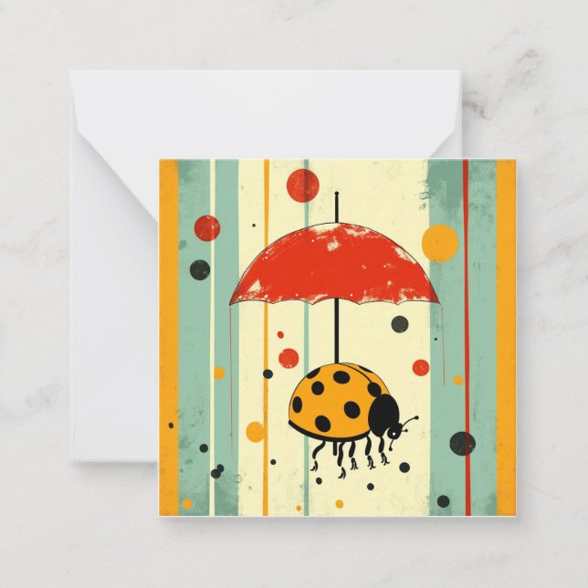 Drizzle & Delights: A Sprinkle of Ladybug Joy Card (Front)