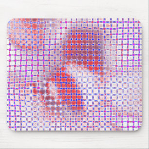 Drizzled spots under grid rustic antiquated design mouse mat