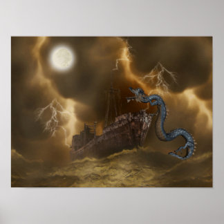 Drogon Ship Fantasy Art Poster