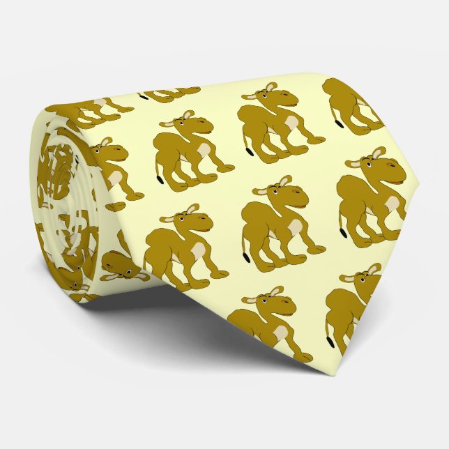 Dromedary Camel Design Tie (Rolled)
