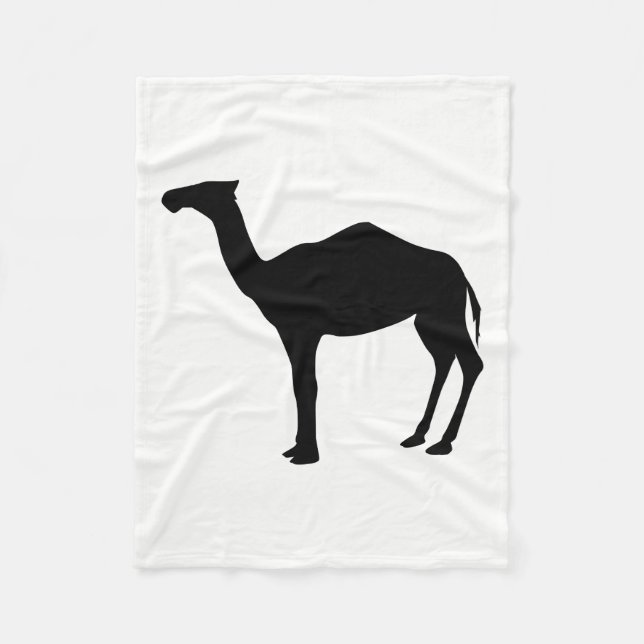 Dromedary Silhouette Fleece Blanket (Front)