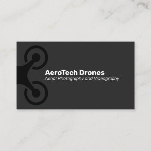 Drone Aerial Photography and Videography Black Business Card