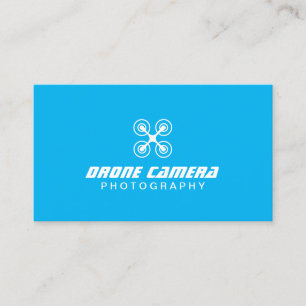 Drone Aerial Video & Photography Modern Blue Business Card