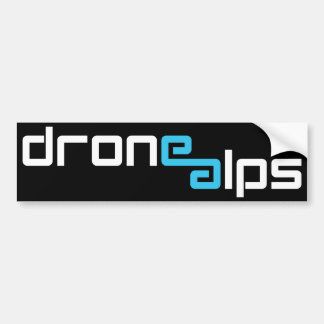 Drone Alps Logo (White & Blue) Bumper Sticker