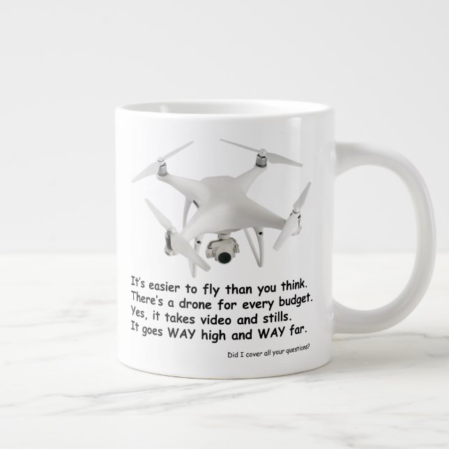 Drone Answers Jumbo Mug (Right)