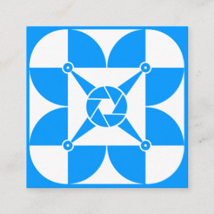 Drone artistic cover blue square business card