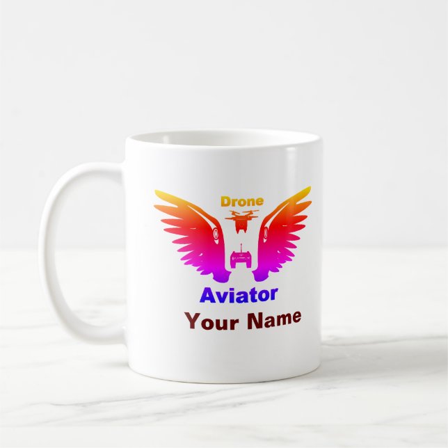 Drone Aviator Coffee Mug (Left)