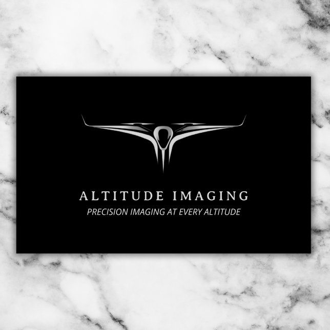 Drone Business Pilot Photography Cool Black       Business Card (Creator Uploaded)