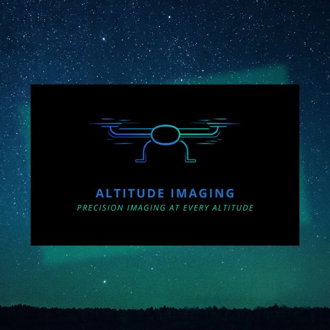 Drone Business Pilot UAV Photography Black       Business Card (Creator Uploaded)