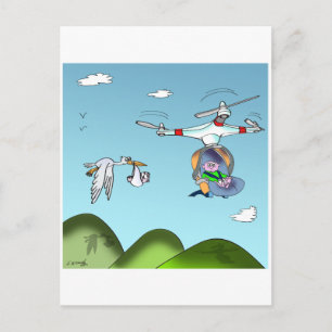 Drone Cartoon 9482 Postcard