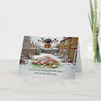Drone Delivery Christmas Greeting Card 2024