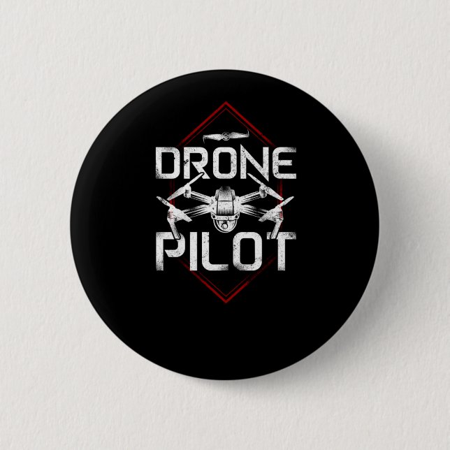 Drone Drone Pilot 6 Cm Round Badge (Front)