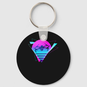 Drone Drone Pilot Retro Vintage 80S 90S Key Ring