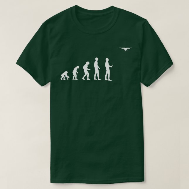 Drone Evolution Drone Gift Pilot Flying  T-Shirt (Design Front)