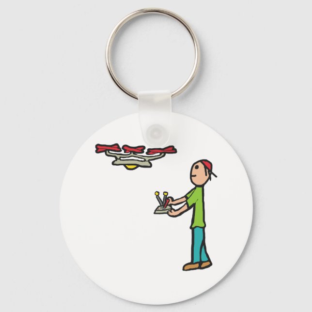Drone Flying Key Ring (Front)