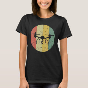 Drone Flying Quadcopter Vintage 60s 70s T-Shirt