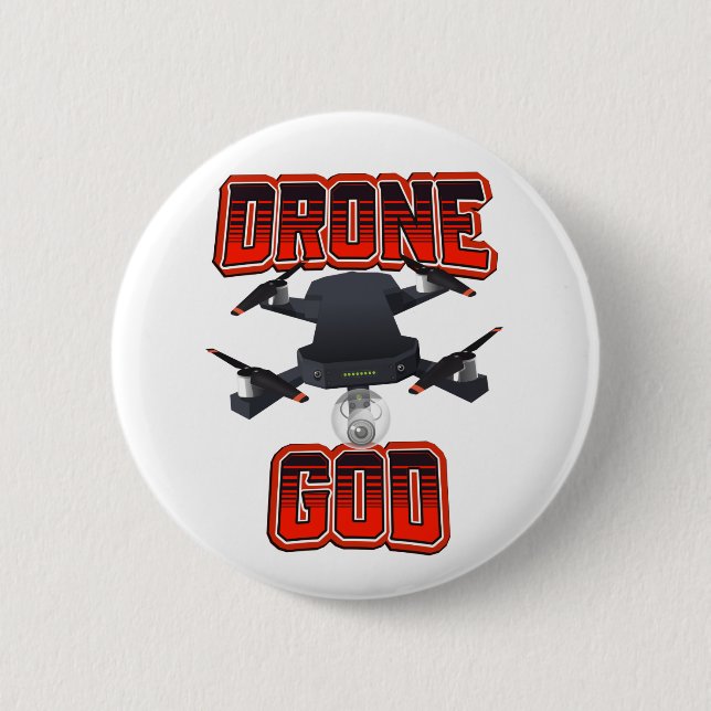 Drone God logo 6 Cm Round Badge (Front)