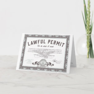 Drone Hunting Permit Card