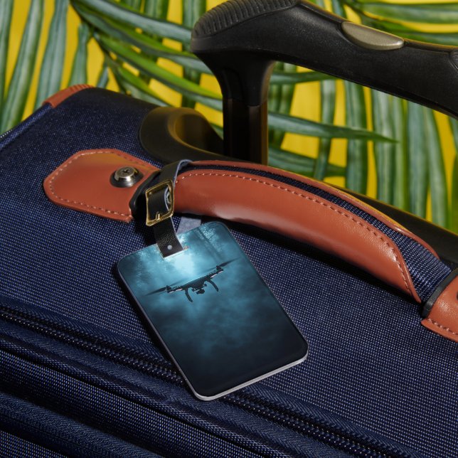 Drone in Forest Luggage Tag (Front Insitu 1)