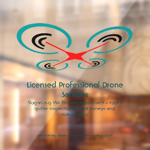 Drone Inspection and Video Service, Pilot Operator Window Cling