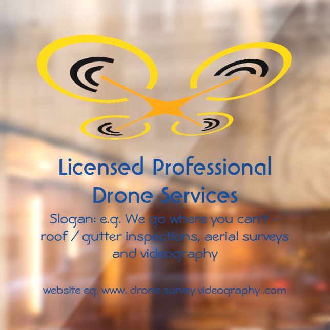 Drone Inspection, Survey and Video Service Window Cling (Sheet 2)