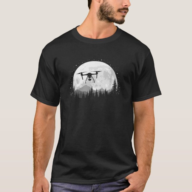 Drone Moon Forest T-Shirt (Front)
