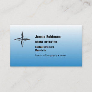 Drone Operator with symbol on blue Business Card