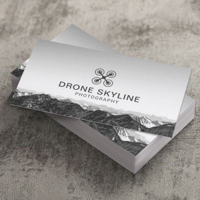 Drone Photography Skyline Aerial Photographer Business Card (Creator Uploaded)