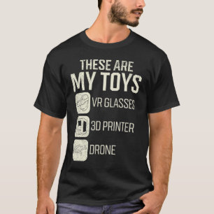 Drone Pilot 3D Printing VR Enthusiast Virtual Real T-Shirt