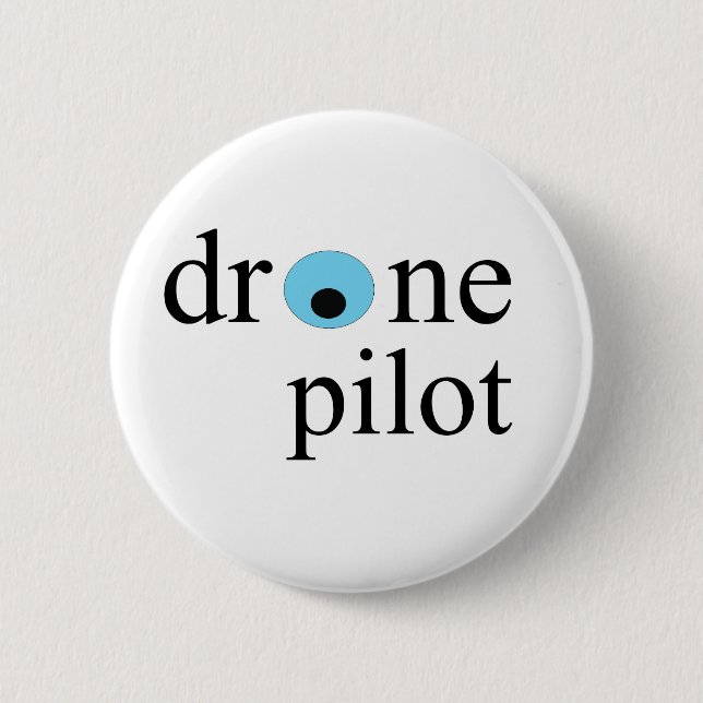 drone pilot 6 cm round badge (Front)