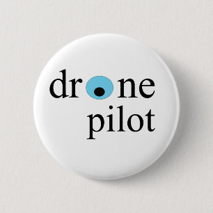 drone pilot 6 cm round badge