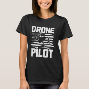 Drone Pilot American Flag Patriotic RC Quadcopter T-Shirt