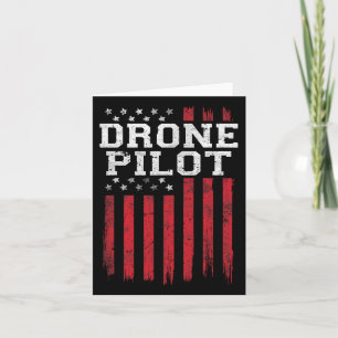 Drone Pilot American Flag Usa Patriot Patriotic Us Card