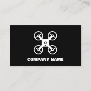 Drone pilot business card template with logo