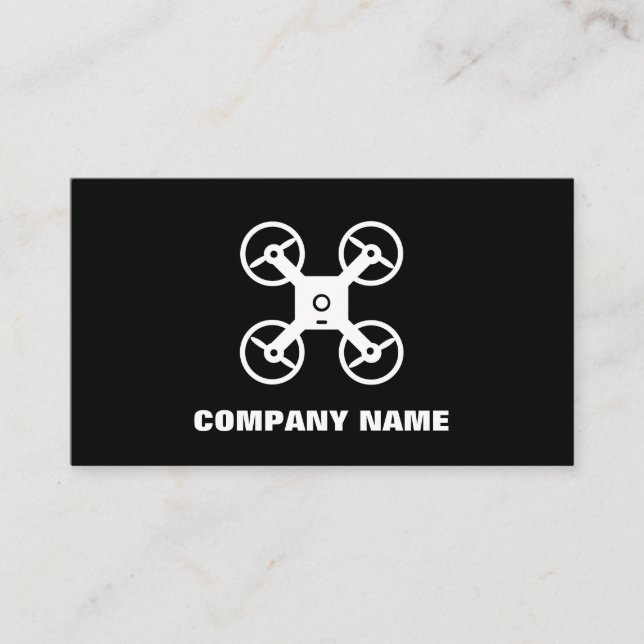 Drone pilot business card template with logo (Front)