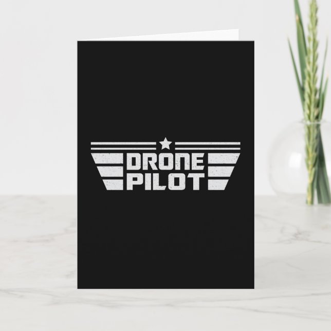 Drone Pilot Camera Quadcopter FPV Drones Gift Idea Card (Front)