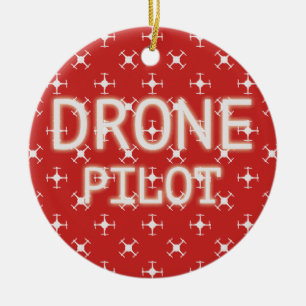 Drone pilot ceramic tree decoration