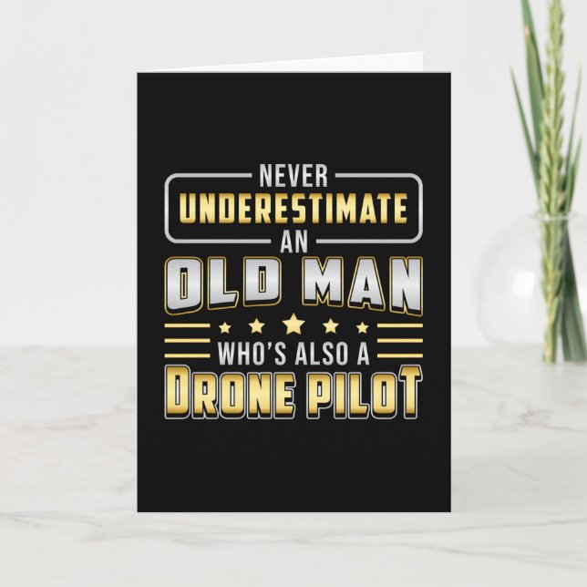 Drone Pilot Drones Quadcopter Camera FPV Gift Idea Card (Front)
