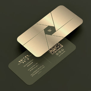 Drone Pilot Elegant Army Green Camera Shutter Lens Business Card