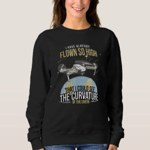 Drone Pilot Flies Drone With Camera Above Clouds Sweatshirt