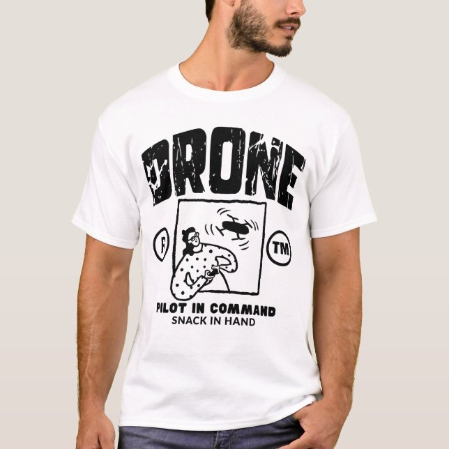 Drone pilot in command snack in hand T-Shirt (Front)