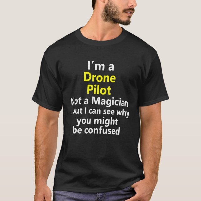 Drone Pilot Operator Unmanned Vehicle Job Career O T-Shirt (Front)