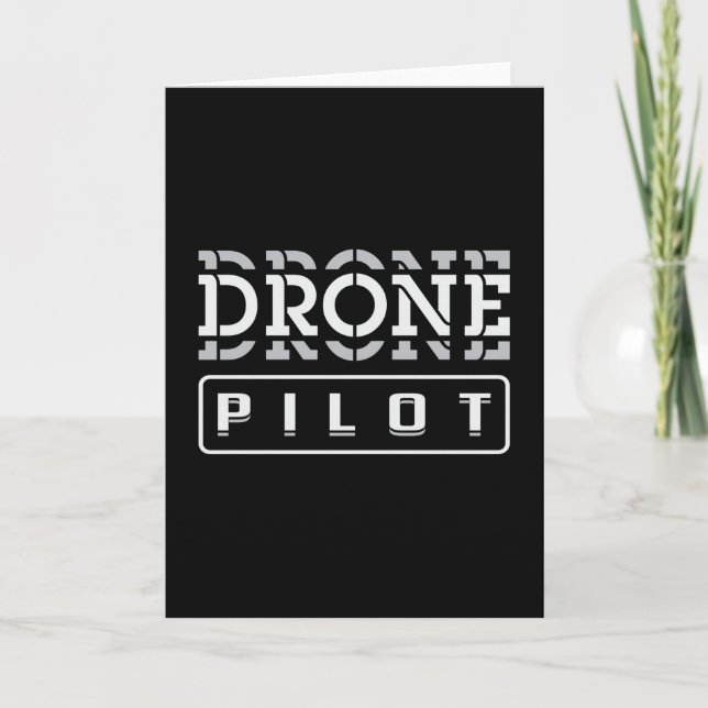 Drone Pilot Quadcopter FPV Drones Camera Gift Idea Card (Front)