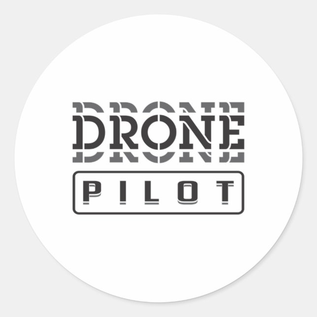 Drone Pilot Quadcopter FPV Drones Funny Gift Idea Classic Round Sticker (Front)