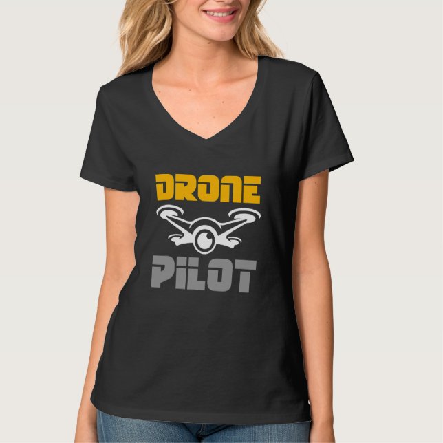 Drone Pilot Quadcopter Fvp Race Flight Operator T-Shirt (Front)