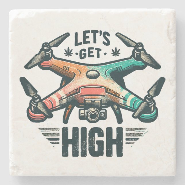 Drone Pilot Stone Coaster (Front)