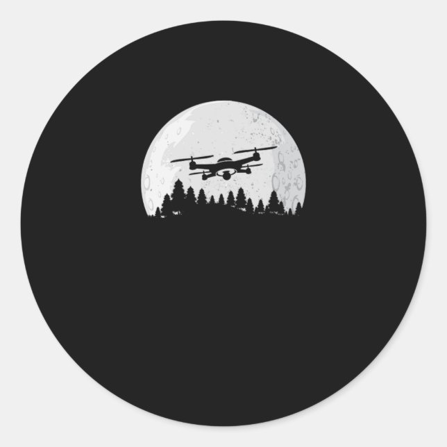 Drone Pilot UAV Quadcopter Ground BasedController  Classic Round Sticker (Front)