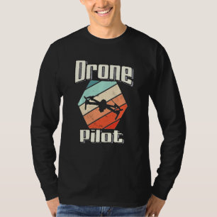 Drone Pilot Vintage Colours Quadcopter Fpv Drone P T-Shirt