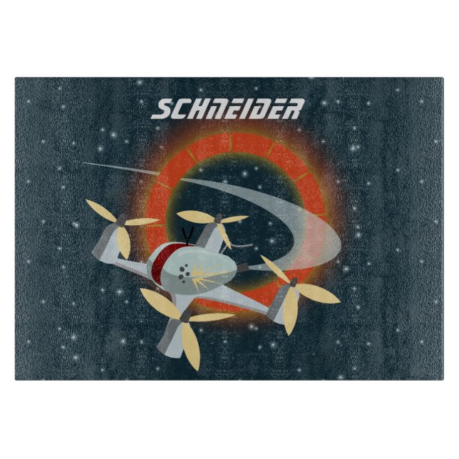 Drone Racing Cutting Board (Front)